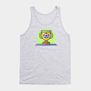 Soccer Gold Trophy Cartoon Vector Icon Illustration Tank Top